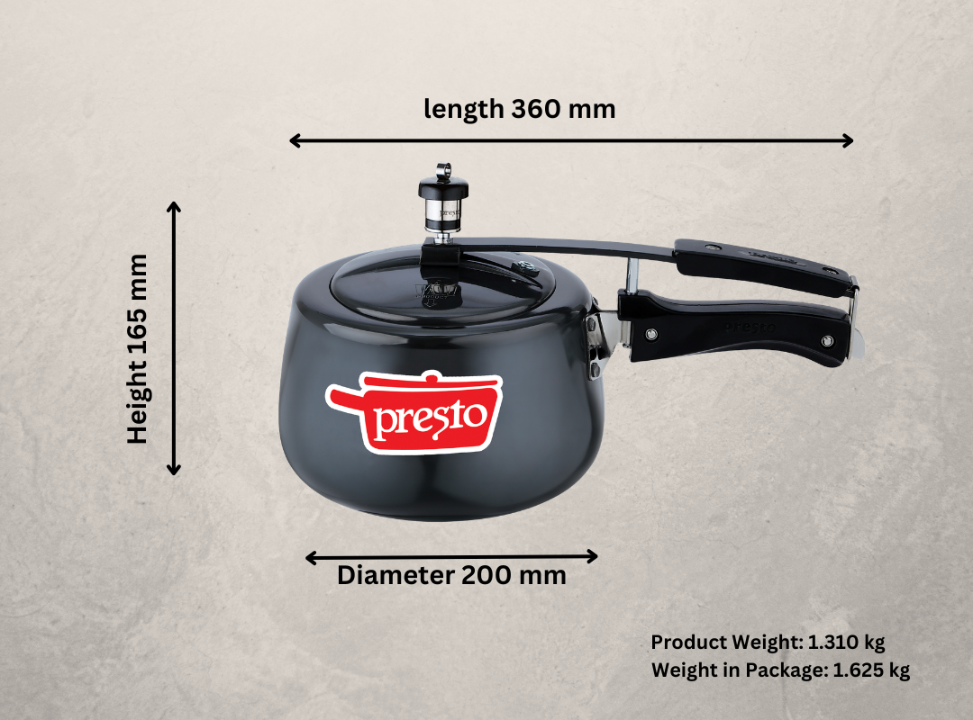 Presto "Hard Anodized Contura 2 ltr Pressure Cooker"