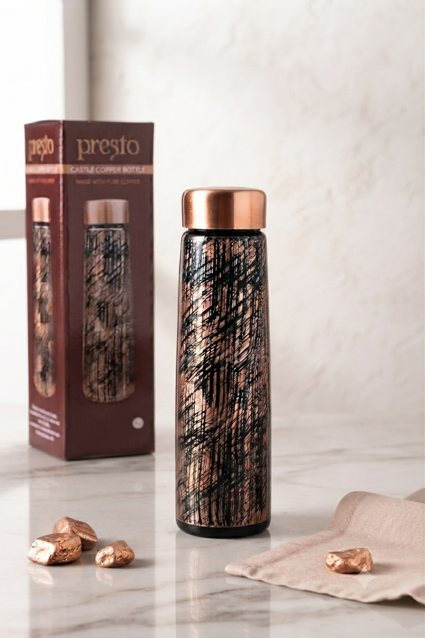 Presto Copper Bottle "Castle" Rustic