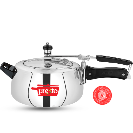 Presto "Aluminium Induction Base Contura Inner Lid 5 Ltr Pressure Cooker"