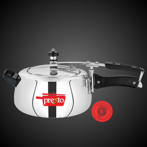 Presto "Aluminium Induction Base Contura Inner Lid 5 Ltr Pressure Cooker"