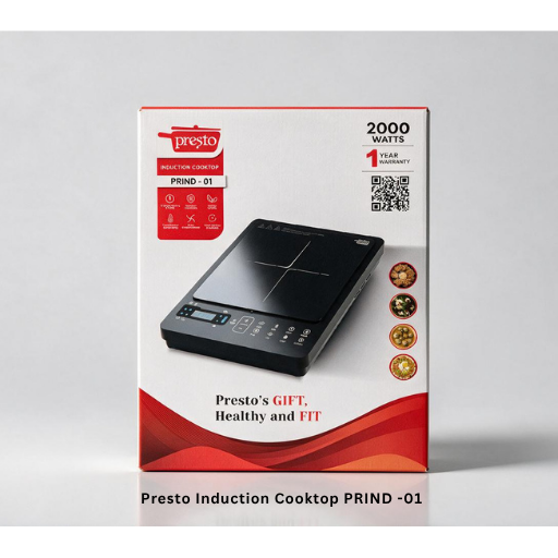 Presto Induction Cooktop - (Black, Touch Panel) 2000 Watt